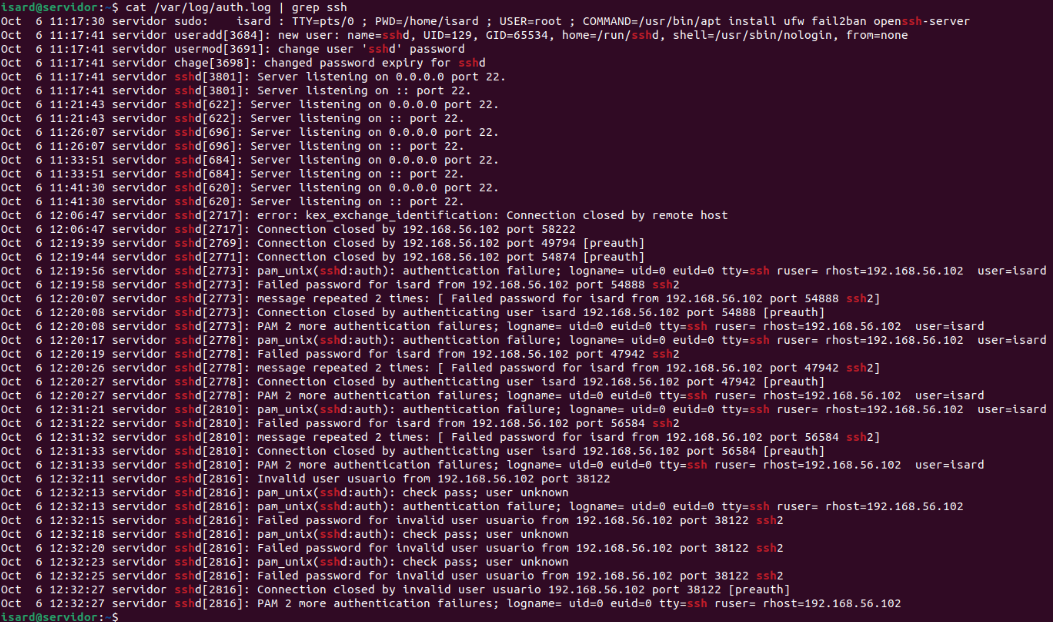 Logs auth.log sin protección